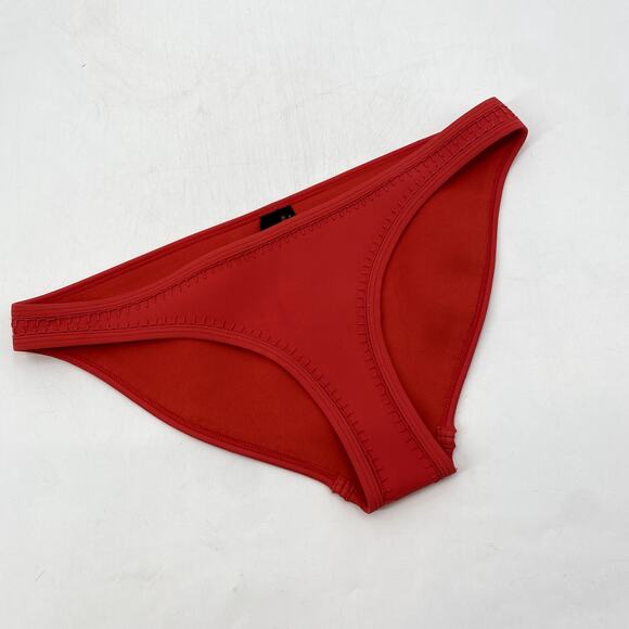 Triangl red orange neoprene bikini bottoms - Picture 2 of 4